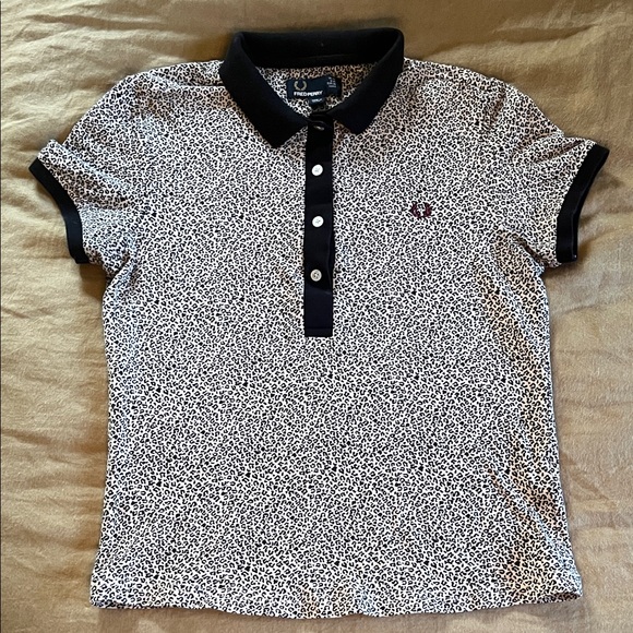 Fred Perry Tops - Fred Perry leopard print Polo Shirt - Amy Winehouse collection